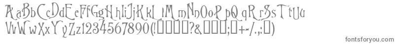 Шрифт Wizard – серые шрифты на белом фоне