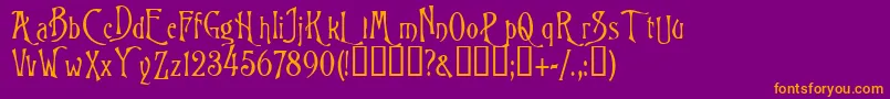 Подробнее о шрифте Wizard Шрифт Wizard – оранжевые шрифты на фиолетовом фоне