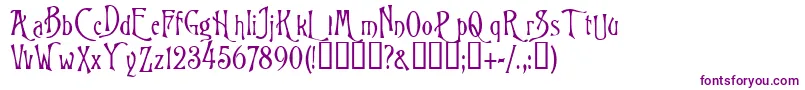 Wizard Font – Purple Fonts on White Background