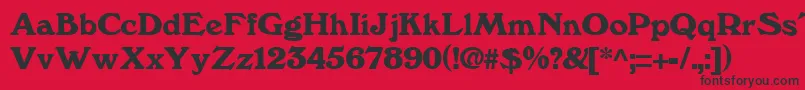 WindsorRegular Font – Black Fonts on Red Background