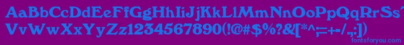 WindsorRegular Font – Blue Fonts on Purple Background