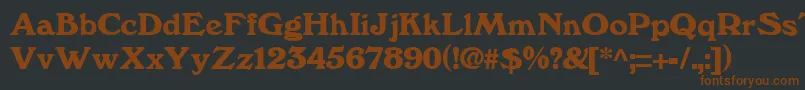WindsorRegular-fontti – ruskeat fontit mustalla taustalla