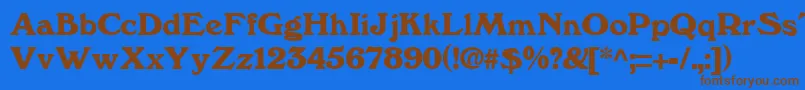 WindsorRegular Font – Brown Fonts on Blue Background