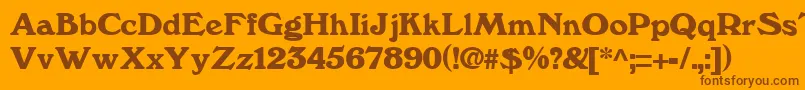 WindsorRegular Font – Brown Fonts on Orange Background