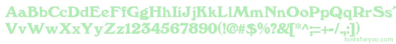 WindsorRegular Font – Green Fonts on White Background