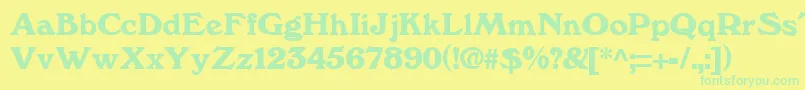 WindsorRegular Font – Green Fonts on Yellow Background