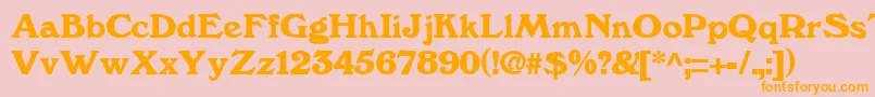 WindsorRegular Font – Orange Fonts on Pink Background