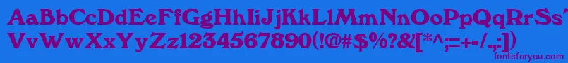 WindsorRegular Font – Purple Fonts on Blue Background