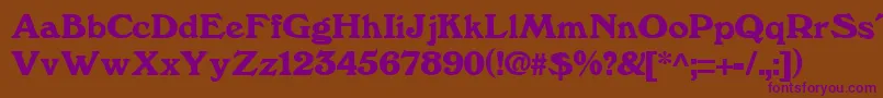 WindsorRegular Font – Purple Fonts on Brown Background