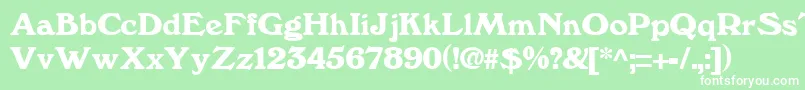 WindsorRegular Font – White Fonts on Green Background