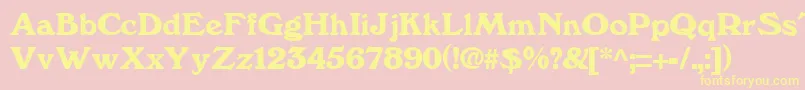 WindsorRegular Font – Yellow Fonts on Pink Background