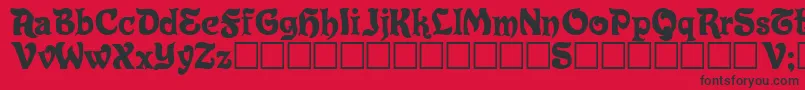 Eldorado Font – Black Fonts on Red Background