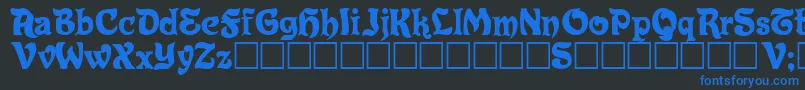 Eldorado Font – Blue Fonts on Black Background