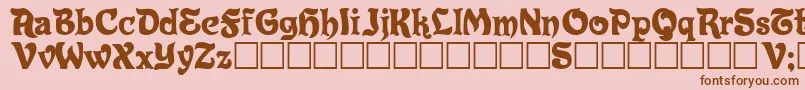 Eldorado Font – Brown Fonts on Pink Background