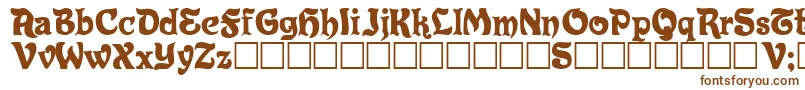 Eldorado-Schriftart – Braune Schriften auf weißem Hintergrund