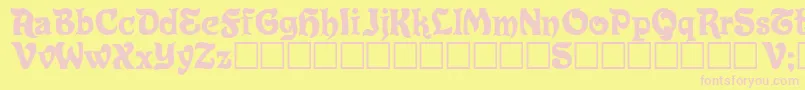 Eldorado Font – Pink Fonts on Yellow Background