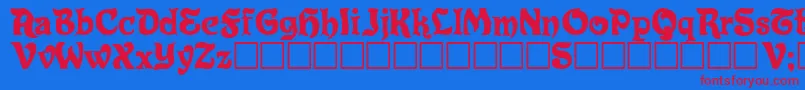 Шрифт Eldorado – красные шрифты на синем фоне