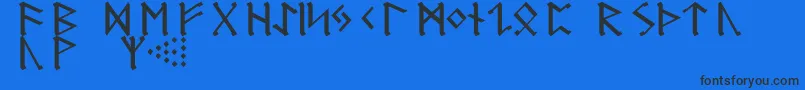 fuente GermanicRunes – Fuentes Negras Sobre Fondo Azul