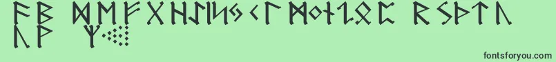 Police GermanicRunes – polices noires sur fond vert