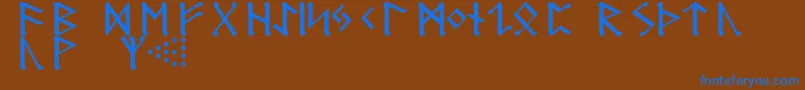 Police GermanicRunes – polices bleues sur fond brun