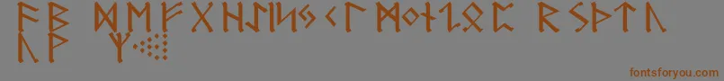 GermanicRunes Font – Brown Fonts on Gray Background