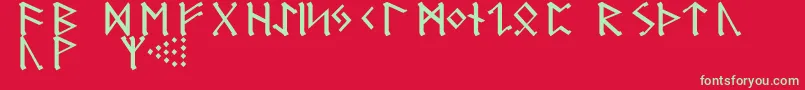 Police GermanicRunes – polices vertes sur fond rouge