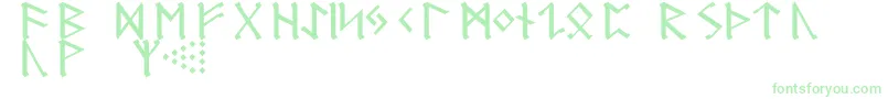 GermanicRunes Font – Green Fonts on White Background