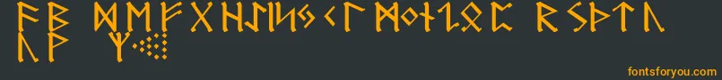 GermanicRunes Font – Orange Fonts on Black Background