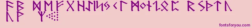 Weitere Informationen zur GermanicRunes-Schriftart GermanicRunes-Schriftart – Violette Schriften auf rosa Hintergrund
