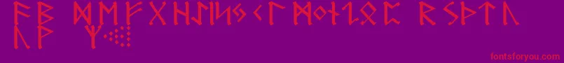 GermanicRunes Font – Red Fonts on Purple Background