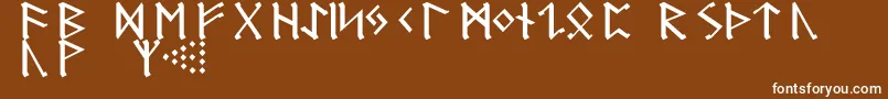GermanicRunes Font – White Fonts on Brown Background