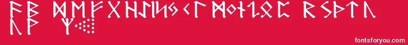GermanicRunes Font – White Fonts on Red Background