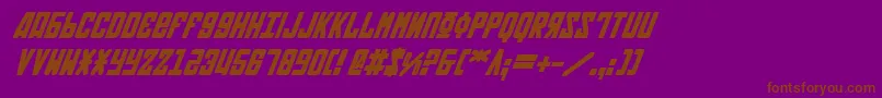 SovietBoldItalic Font – Brown Fonts on Purple Background