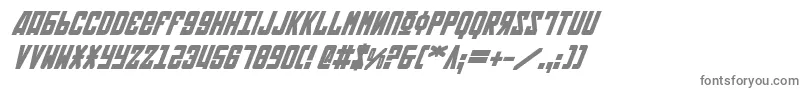 フォントSovietBoldItalic – 白い背景に灰色の文字