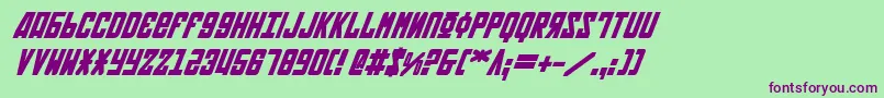 SovietBoldItalic Font – Purple Fonts on Green Background