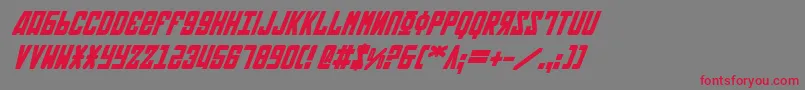 SovietBoldItalic Font – Red Fonts on Gray Background