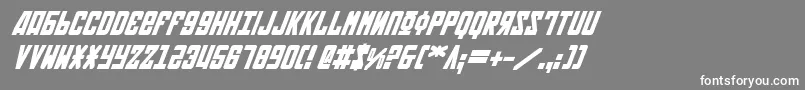 SovietBoldItalic Font – White Fonts on Gray Background