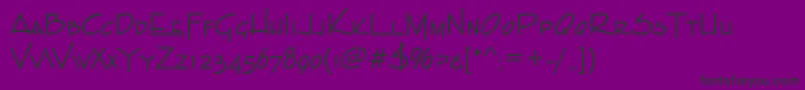 フォントEnviroscdee – 紫の背景に黒い文字