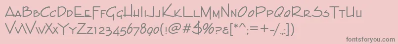 Enviroscdee Font – Gray Fonts on Pink Background