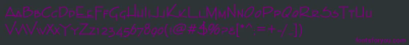 Enviroscdee Font – Purple Fonts on Black Background