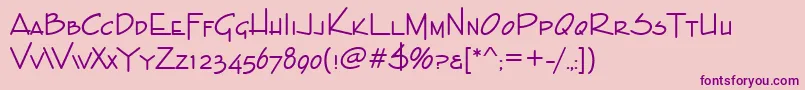 Enviroscdee Font – Purple Fonts on Pink Background