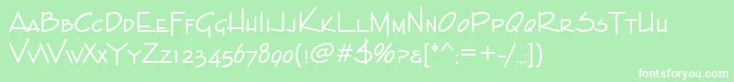 Enviroscdee Font – White Fonts on Green Background