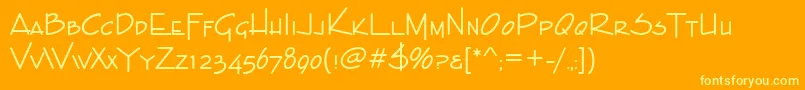 Enviroscdee Font – Yellow Fonts on Orange Background