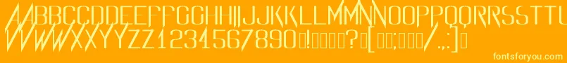 Evidencefont Font – Yellow Fonts on Orange Background