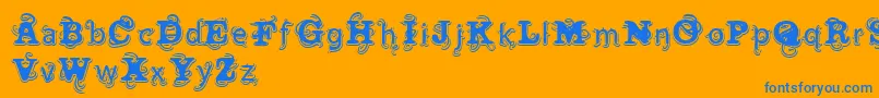 More about VtksWineLabel Font VtksWineLabel Font – Blue Fonts on Orange Background