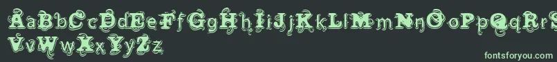VtksWineLabel Font – Green Fonts on Black Background
