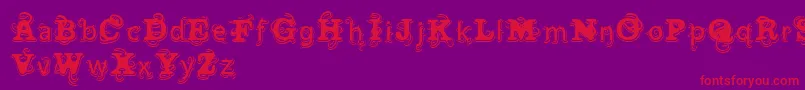 VtksWineLabel Font – Red Fonts on Purple Background