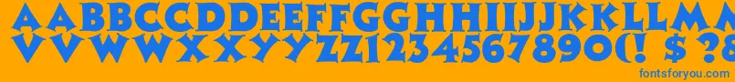 PamilatcapsNormal Font – Blue Fonts on Orange Background