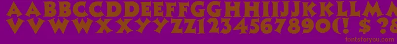 PamilatcapsNormal Font – Brown Fonts on Purple Background