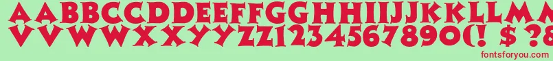 PamilatcapsNormal Font – Red Fonts on Green Background